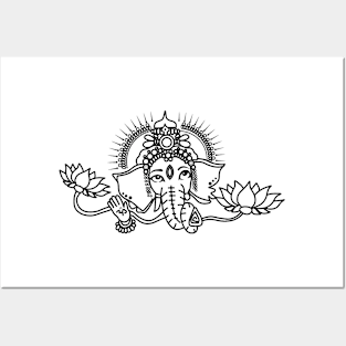 Lucky Blessings Ganesh Design Posters and Art